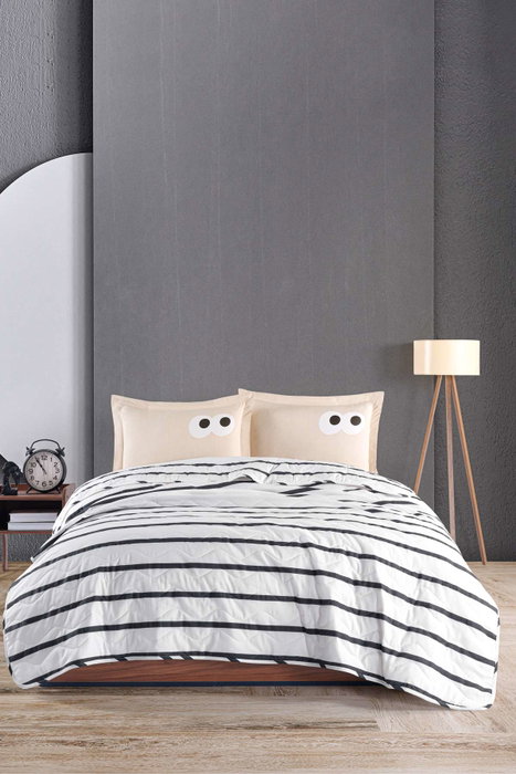 L'essentiel linge de maison Juego de Cubre Cama Doble Funny - Marrón L'essentiel linge de maison Juego de Cubre Cama Doble Funny - Marrón